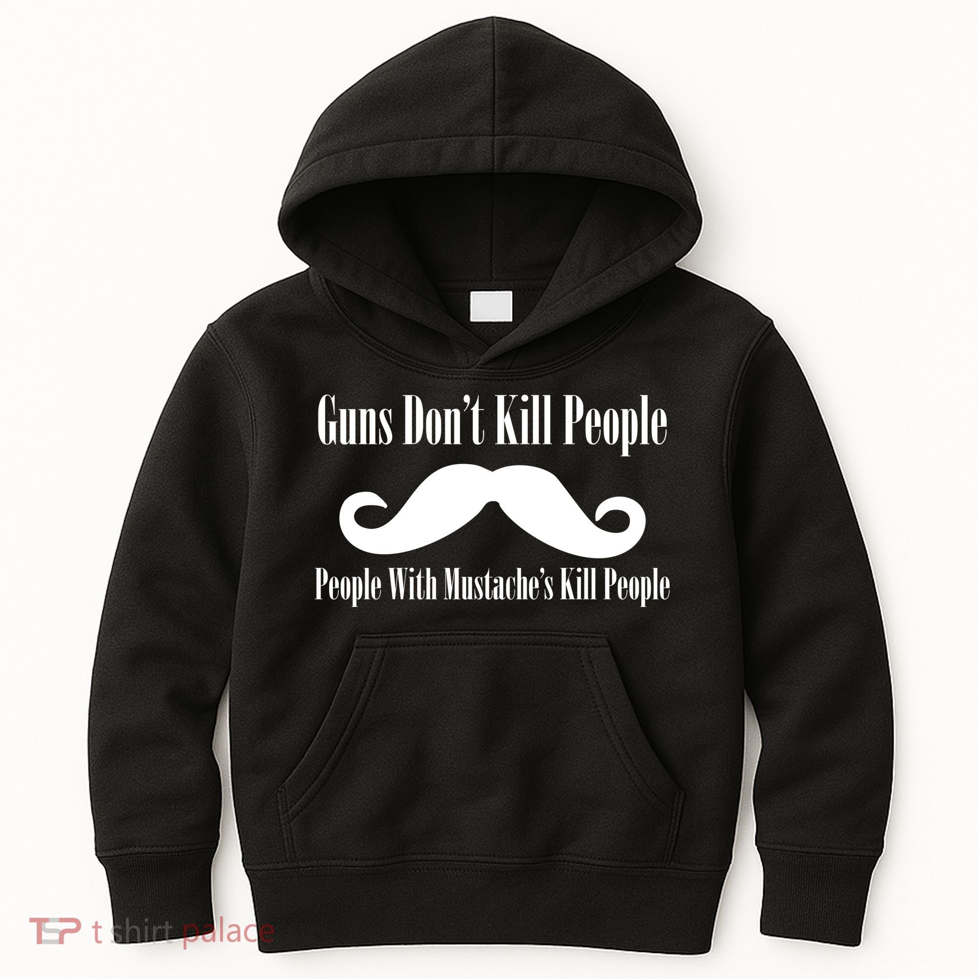 Guns Don't Kill People With Mustache's Do Kids Hoodie