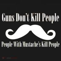 Guns Don't Kill People With Mustache's Do Kids Long Sleeve Shirt thumb 2