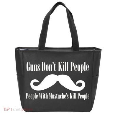 Guns Don't Kill People With Mustache's Do Tote Bag