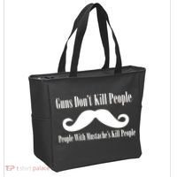 Guns Don't Kill People With Mustache's Do Tote Bag thumb 2