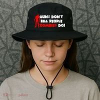 Guns Don't Kill People Zombies Do Bucket Hat thumb 3
