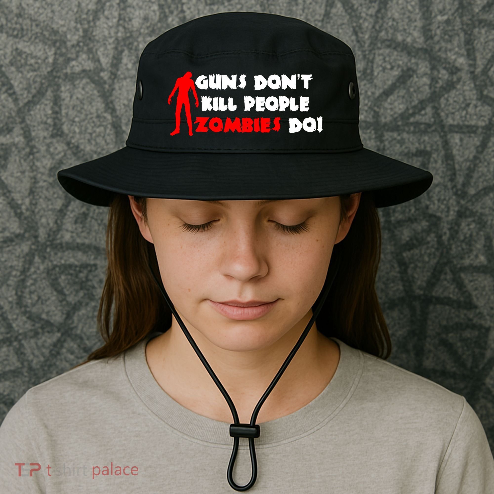 Guns Don't Kill People Zombies Do Bucket Hat