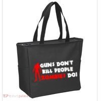 Guns Don't Kill People Zombies Do Tote Bag thumb 2