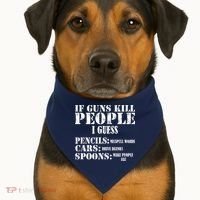 Guns Kill People Cars Drive Drunk USA-Made Doggie Bandana thumb 1