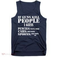Guns Kill People Cars Drive Drunk Tank Top thumb 0