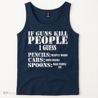 Guns Kill People Cars Drive Drunk Tank Top thumb 2