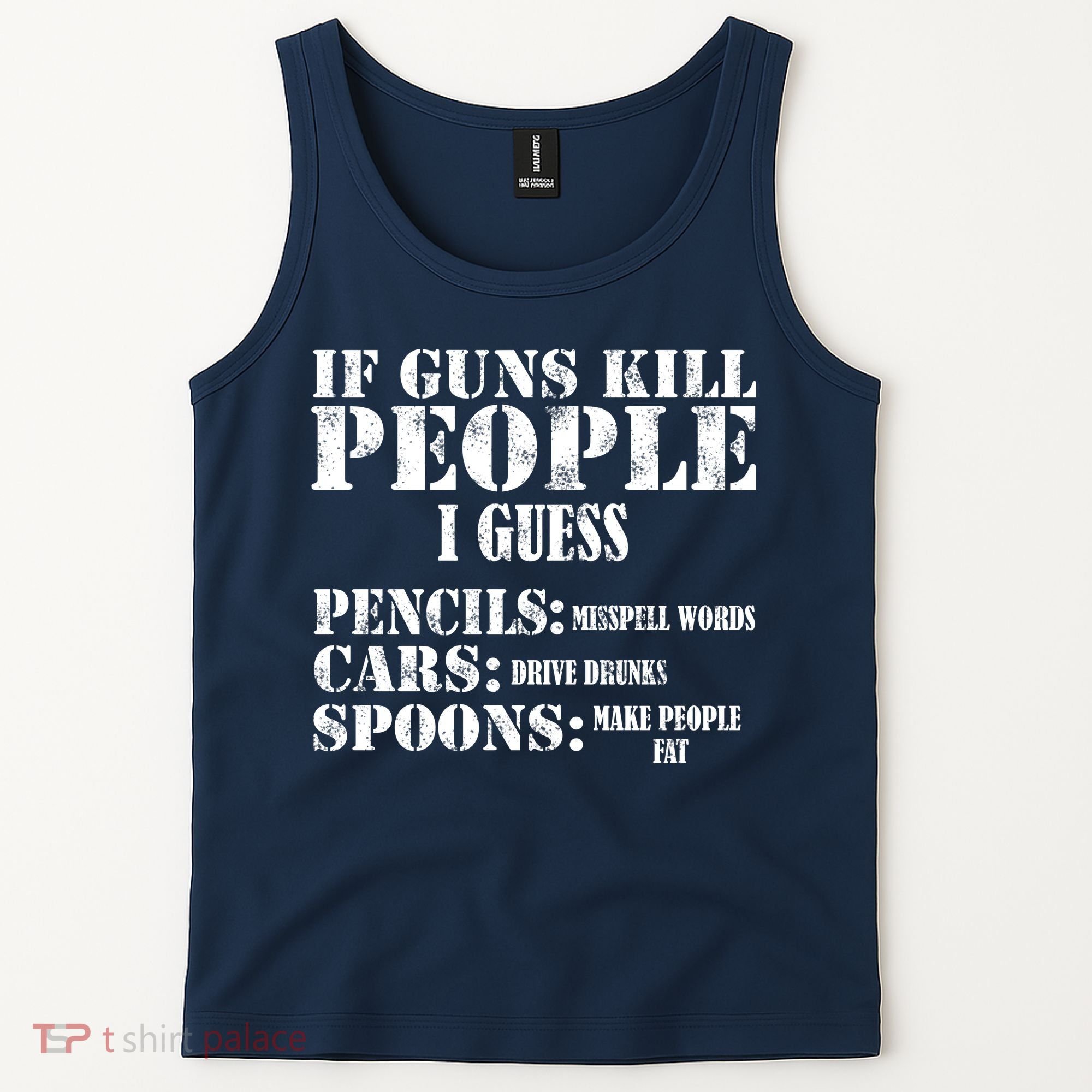 Guns Kill People Cars Drive Drunk Tank Top