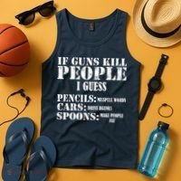 Guns Kill People Cars Drive Drunk Tank Top thumb 4