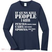 Guns Kill People Cars Drive Drunk Women's Long Sleeve Shirt thumb 0