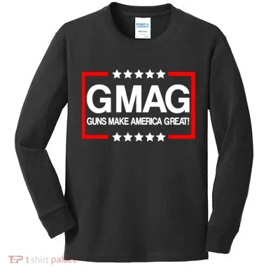 Guns Make America Great Kids Long Sleeve Shirt