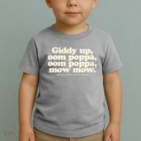 Giddy Up Oom Poppa Omm Poppa Mow Mow Better South Better Toddler T-Shirt thumb 2