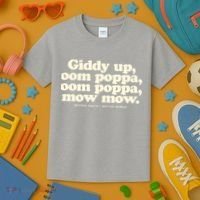 Giddy Up Oom Poppa Omm Poppa Mow Mow Better South Better Kids T-Shirt thumb 3