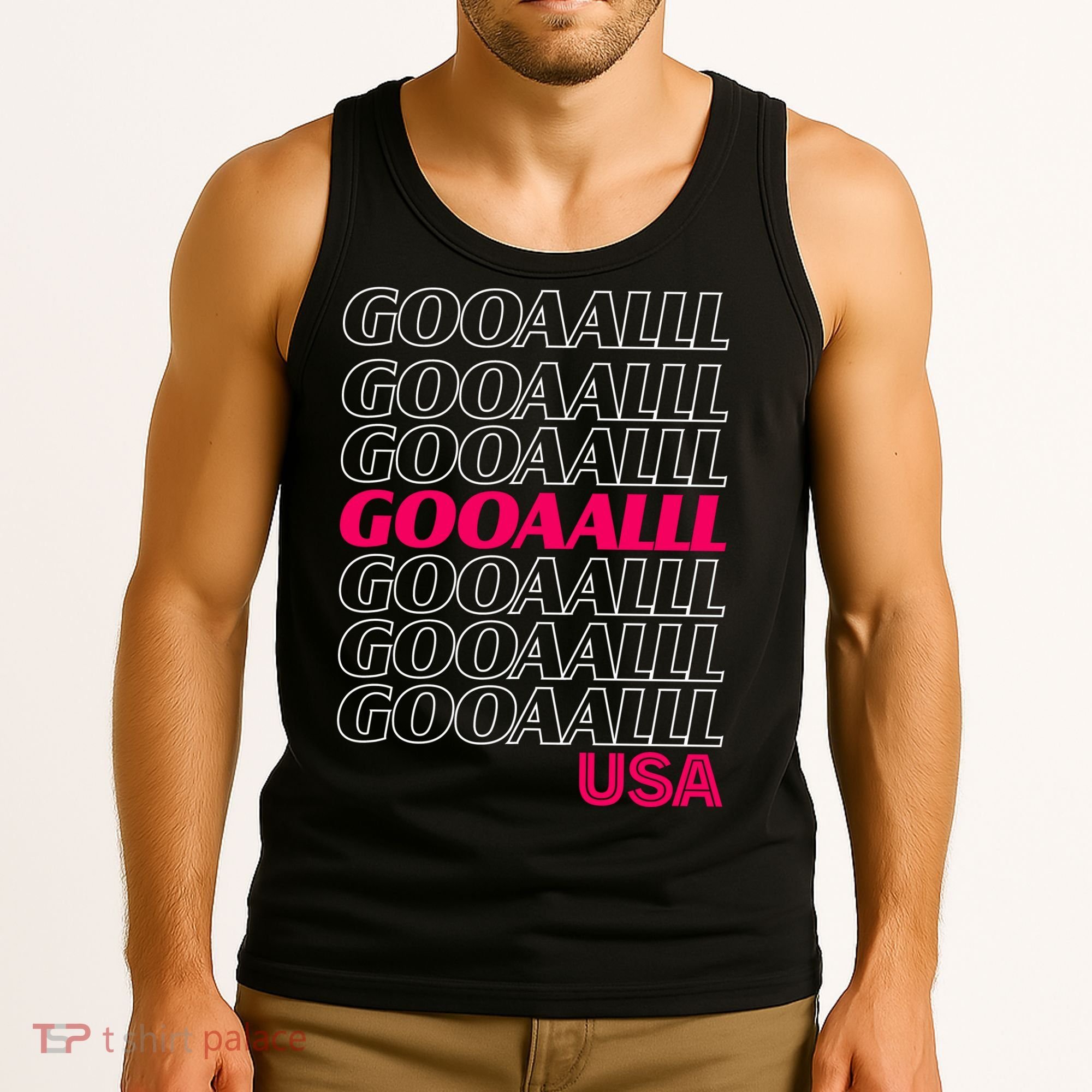 GOOAAALLL USA Soccer Fans Goal Tank Top
