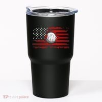 Golf USA Support Team American Flag Golf Sports Tumbler thumb 0