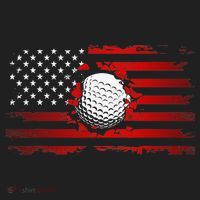 Golf USA Support Team American Flag Golf Sports Tumbler thumb 3