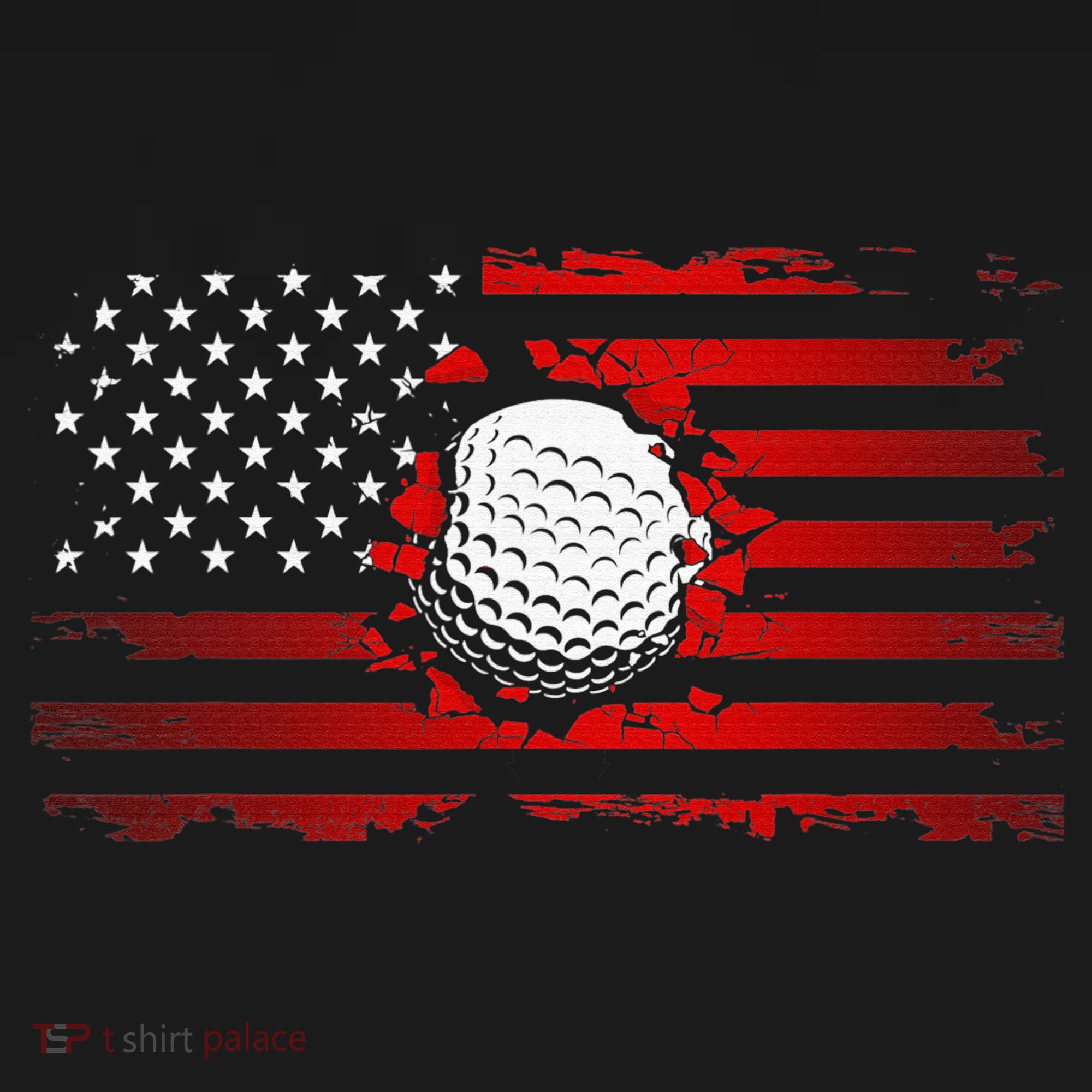 Golf USA Support Team American Flag Golf Sports Mousepad