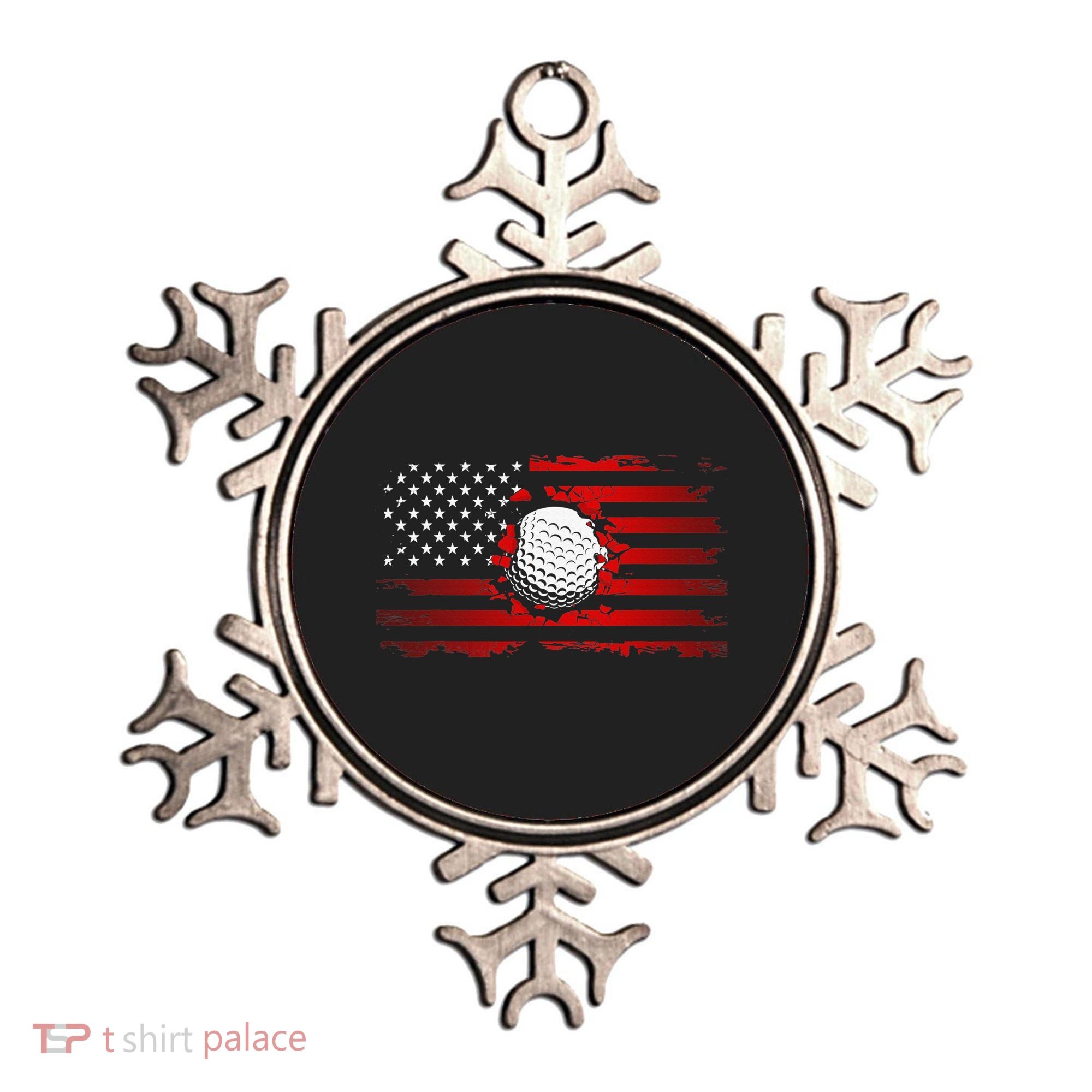 Golf USA Support Team American Flag Golf Sports Ornament