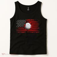 Golf USA Support Team American Flag Golf Sports Tank Top thumb 2