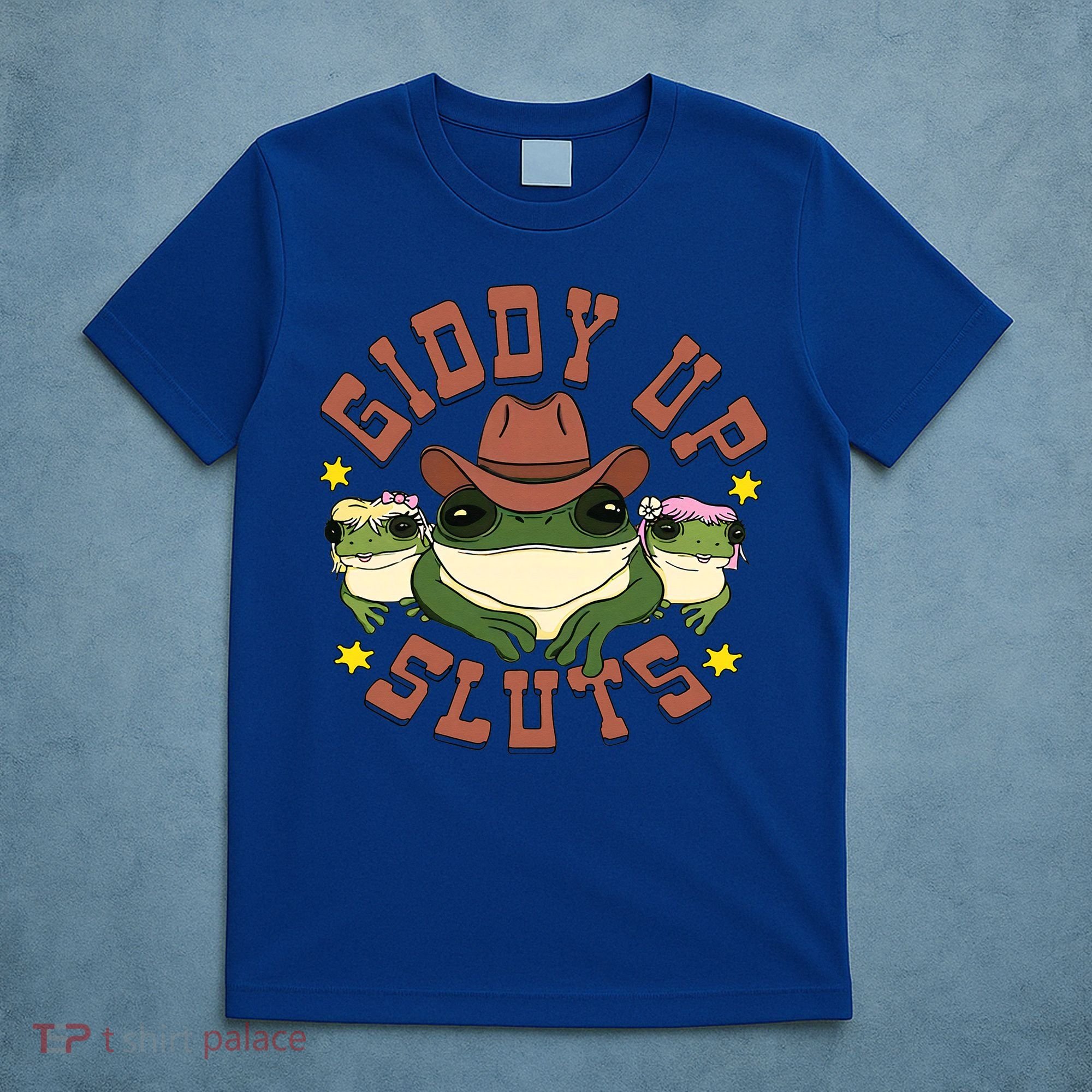 Giddy Up Sluts Western Cowgirl Ranch Rodeo Frog T-Shirt