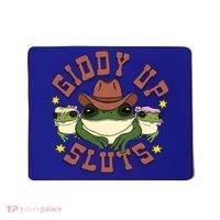 Giddy Up Sluts Western Cowgirl Ranch Rodeo Frog Mousepad thumb 0