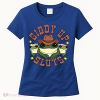 Giddy Up Sluts Western Cowgirl Ranch Rodeo Frog Women's T-Shirt thumb 0