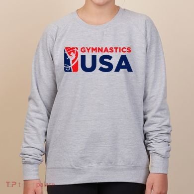Gymnastics Usa Support The T.E.A.M. U.S.A Flag Women's Sweatshirt