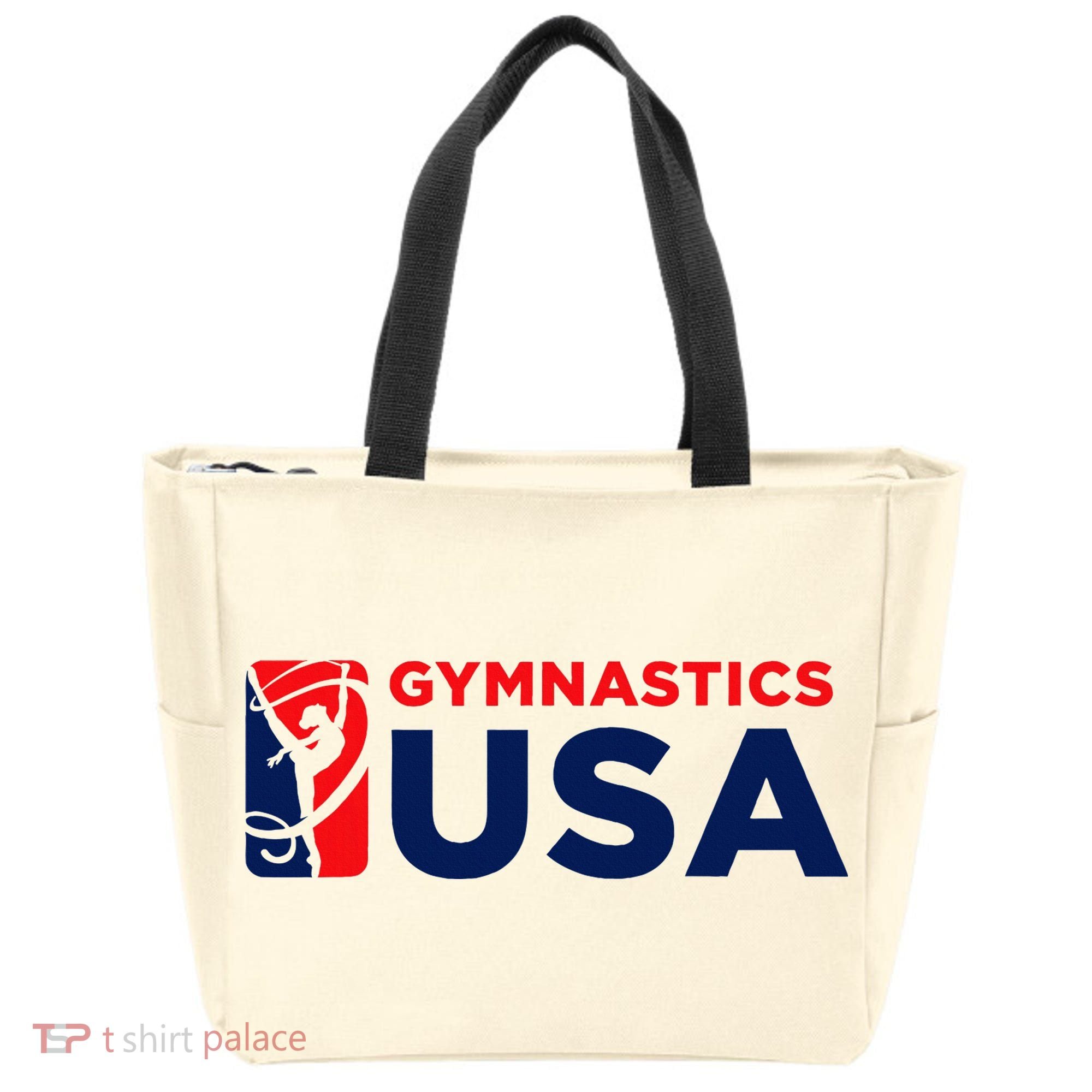 Gymnastics Usa Support The T.E.A.M. U.S.A Flag Tote Bag