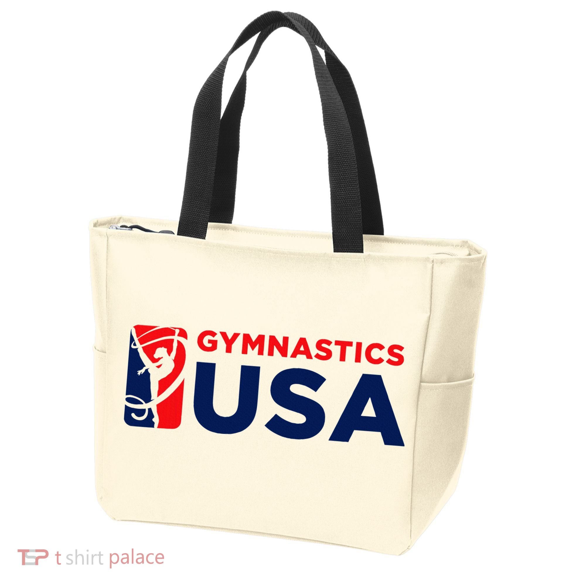 Gymnastics Usa Support The T.E.A.M. U.S.A Flag Tote Bag