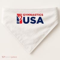 Gymnastics Usa Support The T.E.A.M. U.S.A Flag USA-Made Doggie Bandana thumb 0