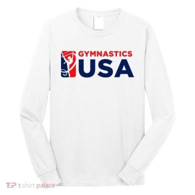 Gymnastics Usa Support The T.E.A.M. U.S.A Flag Long Sleeve Shirt