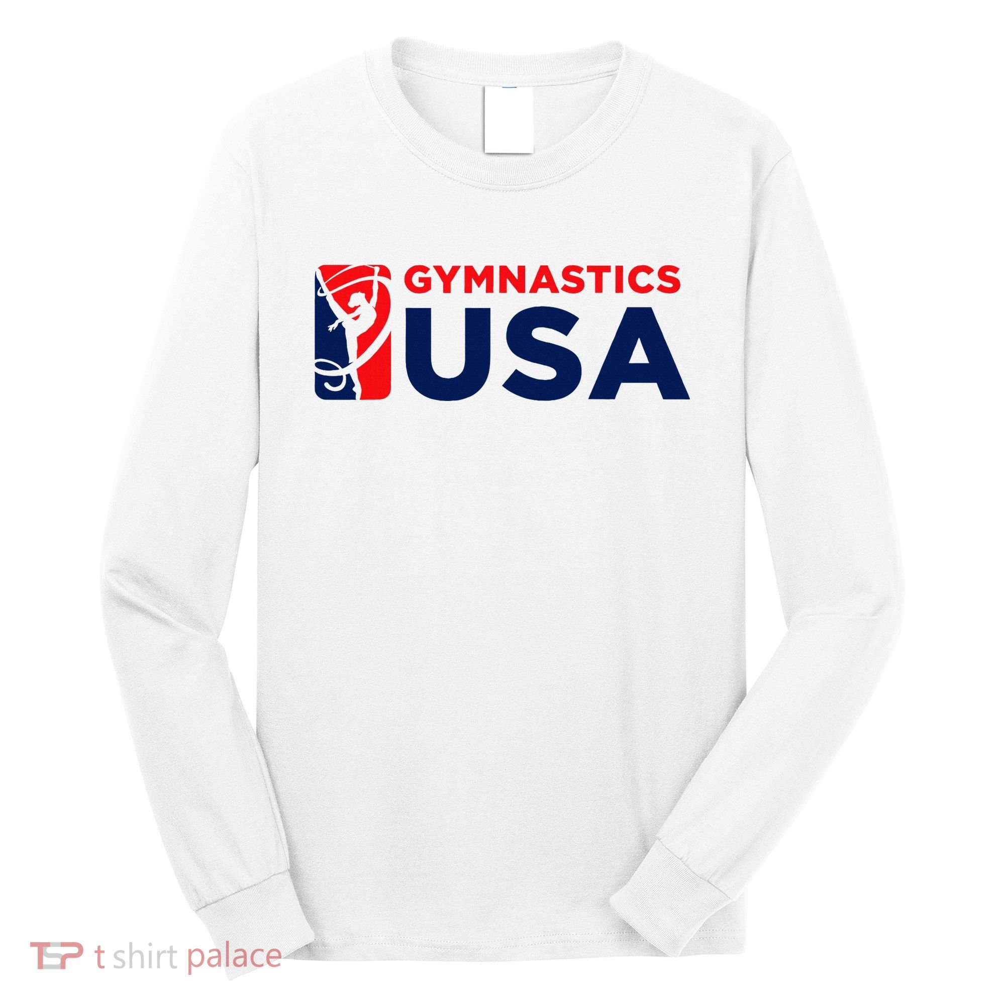 Gymnastics Usa Support The T.E.A.M. U.S.A Flag Long Sleeve Shirt
