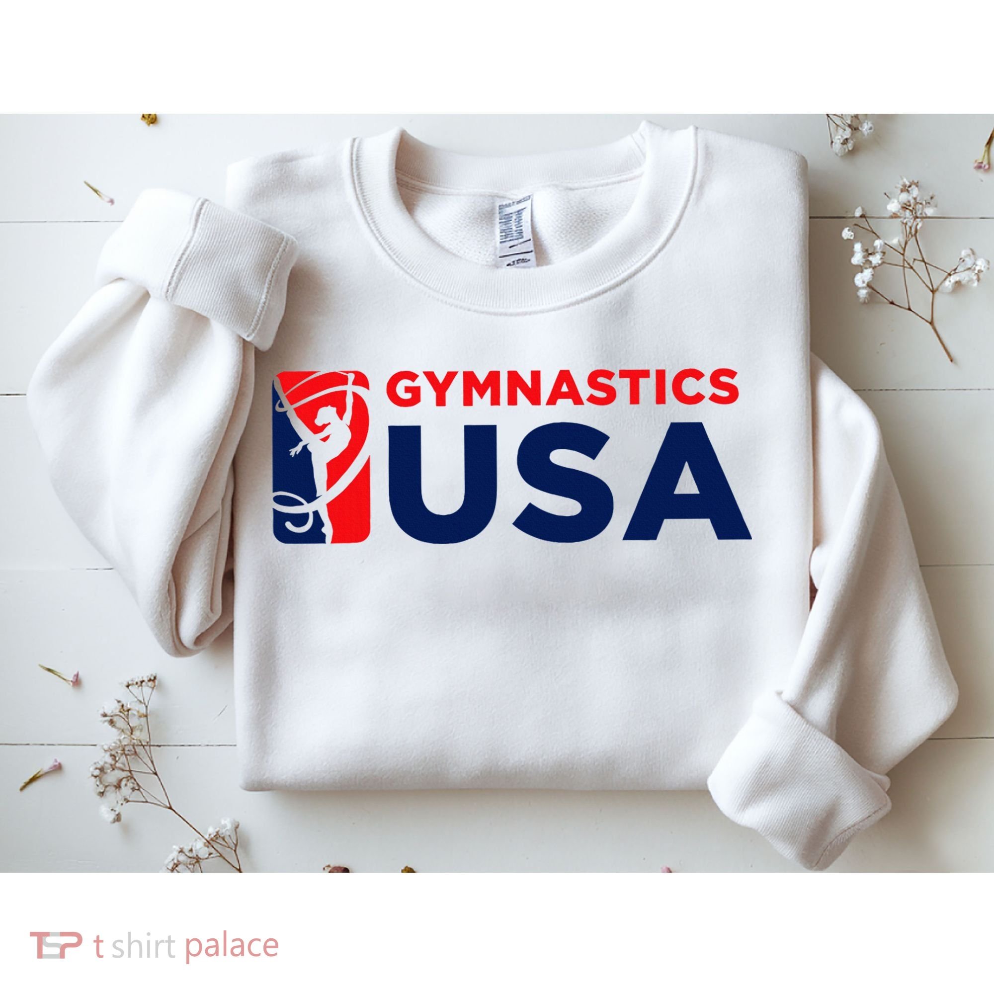 Gymnastics Usa Support The T.E.A.M. U.S.A Flag Sweatshirt