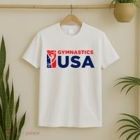 Gymnastics Usa Support The T.E.A.M. U.S.A Flag T-Shirt thumb 2
