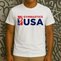 Gymnastics Usa Support The T.E.A.M. U.S.A Flag T-Shirt thumb 3