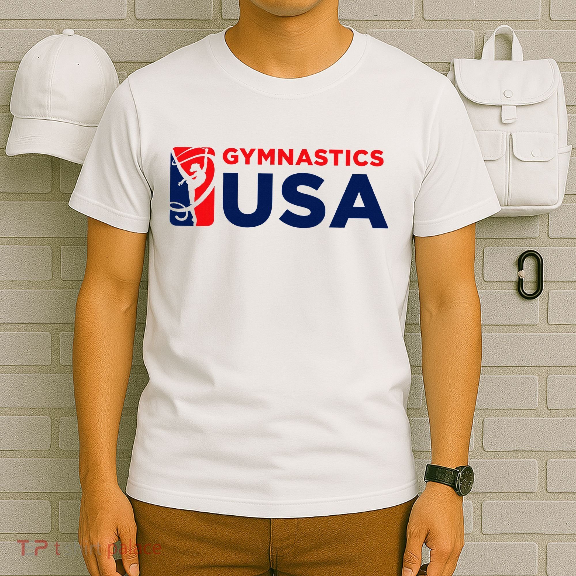 Gymnastics Usa Support The T.E.A.M. U.S.A Flag T-Shirt
