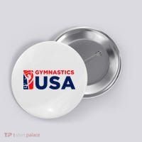 Gymnastics Usa Support The T.E.A.M. U.S.A Flag Button thumb 0