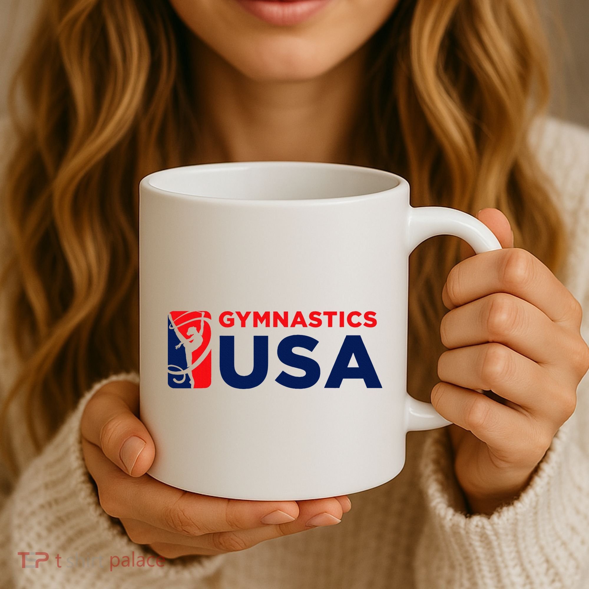 Gymnastics Usa Support The T.E.A.M. U.S.A Flag Coffee Mug