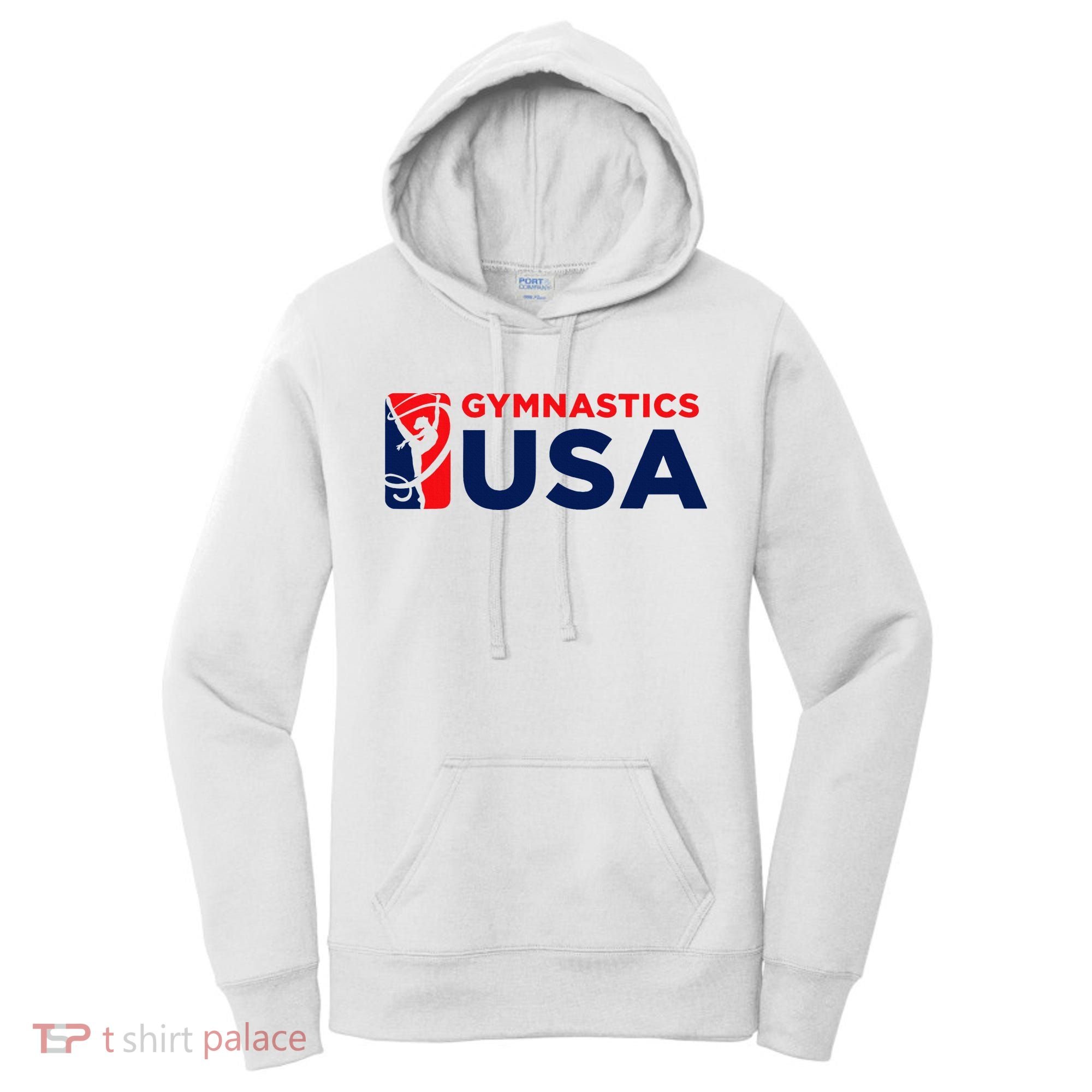 Gymnastics Usa Support The T.E.A.M. U.S.A Flag Women's Hoodie