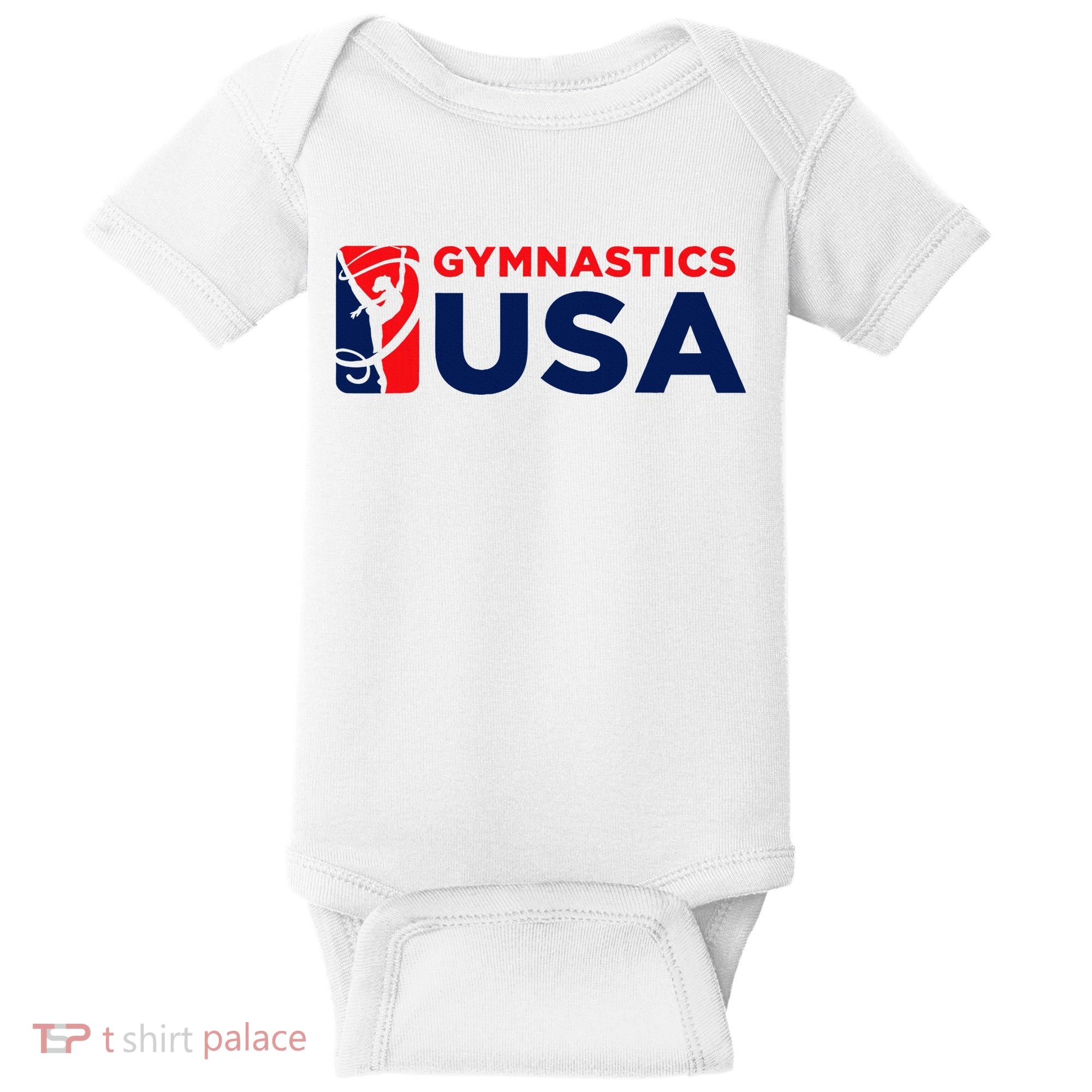 Gymnastics Usa Support The T.E.A.M. U.S.A Flag Baby Bodysuit