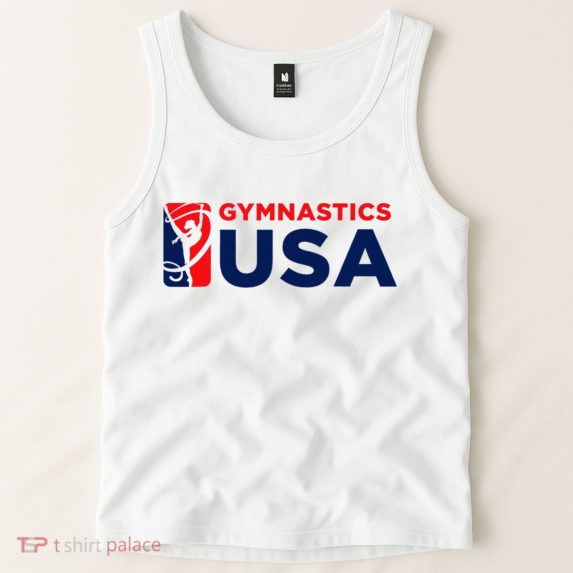 Gymnastics Usa Support The T.E.A.M. U.S.A Flag Tank Top