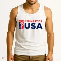 Gymnastics Usa Support The T.E.A.M. U.S.A Flag Tank Top thumb 3