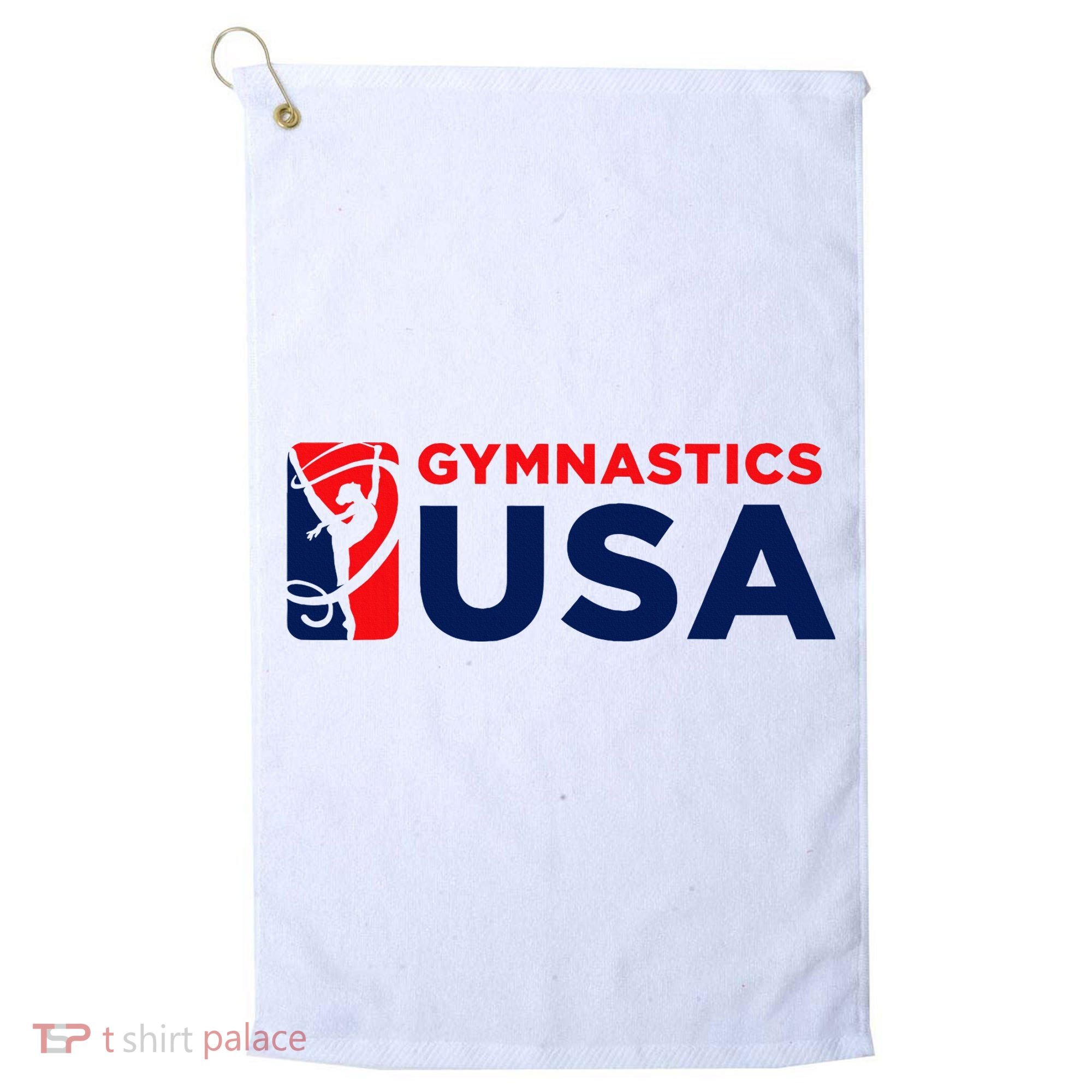 Gymnastics Usa Support The T.E.A.M. U.S.A Flag Golf Towel