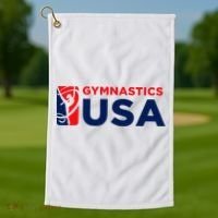 Gymnastics Usa Support The T.E.A.M. U.S.A Flag Golf Towel thumb 1