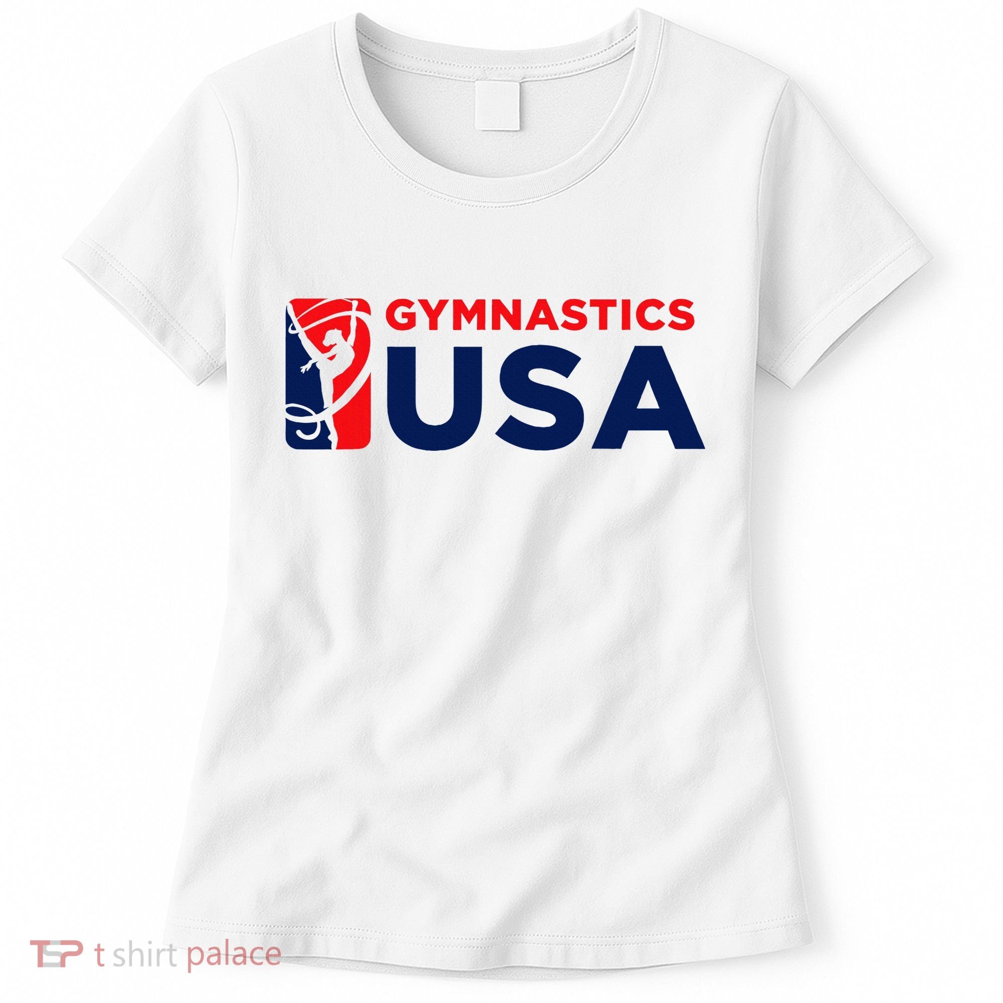 Gymnastics Usa Support The T.E.A.M. U.S.A Flag Women's T-Shirt