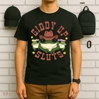 Giddy Up Sluts Funny Western Cow Ranch Rodeo Frog T-Shirt thumb 6