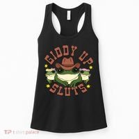 Giddy Up Sluts Funny Western Cow Ranch Rodeo Frog Women's Tank Top thumb 0