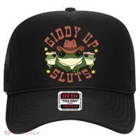 Giddy Up Sluts Funny Western Cow Ranch Rodeo Frog Hat thumb 0