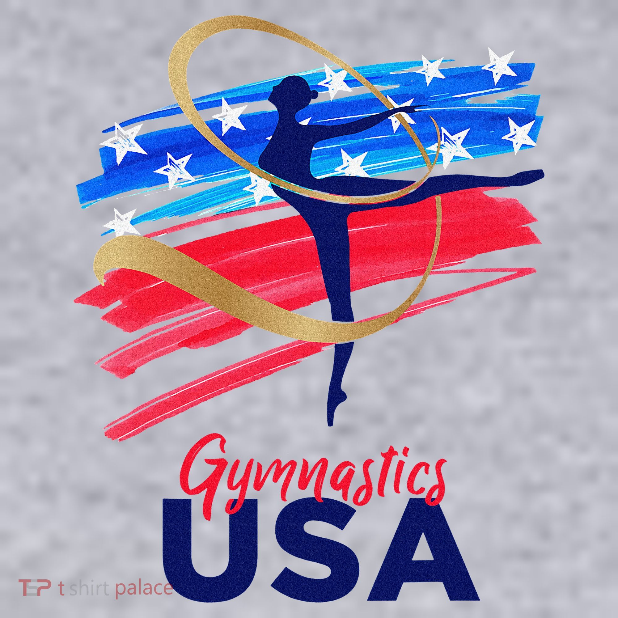 Gymnastics USA Support the Team USA Flag Women's Sweatshirt