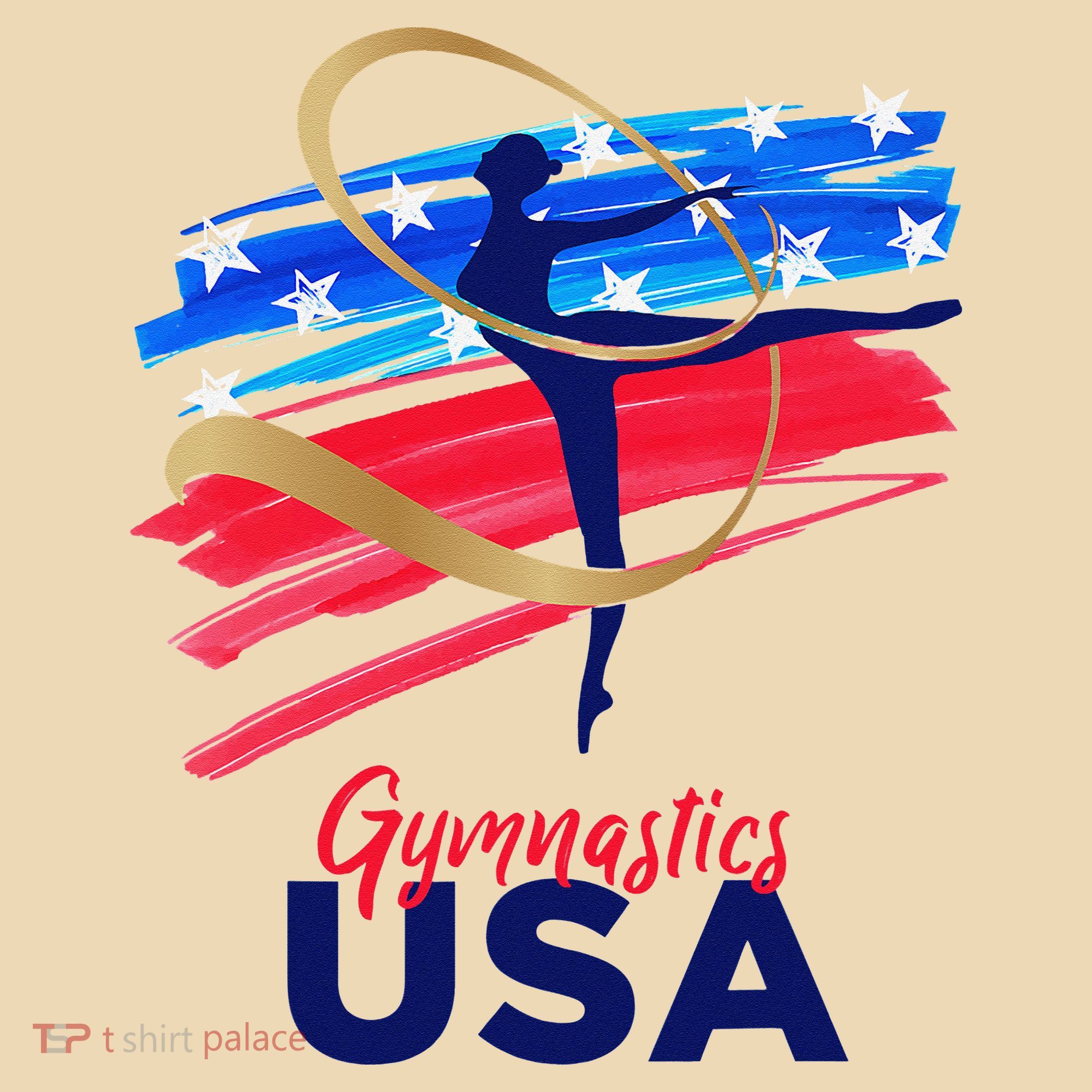 Gymnastics USA Support the Team USA Flag Tote Bag