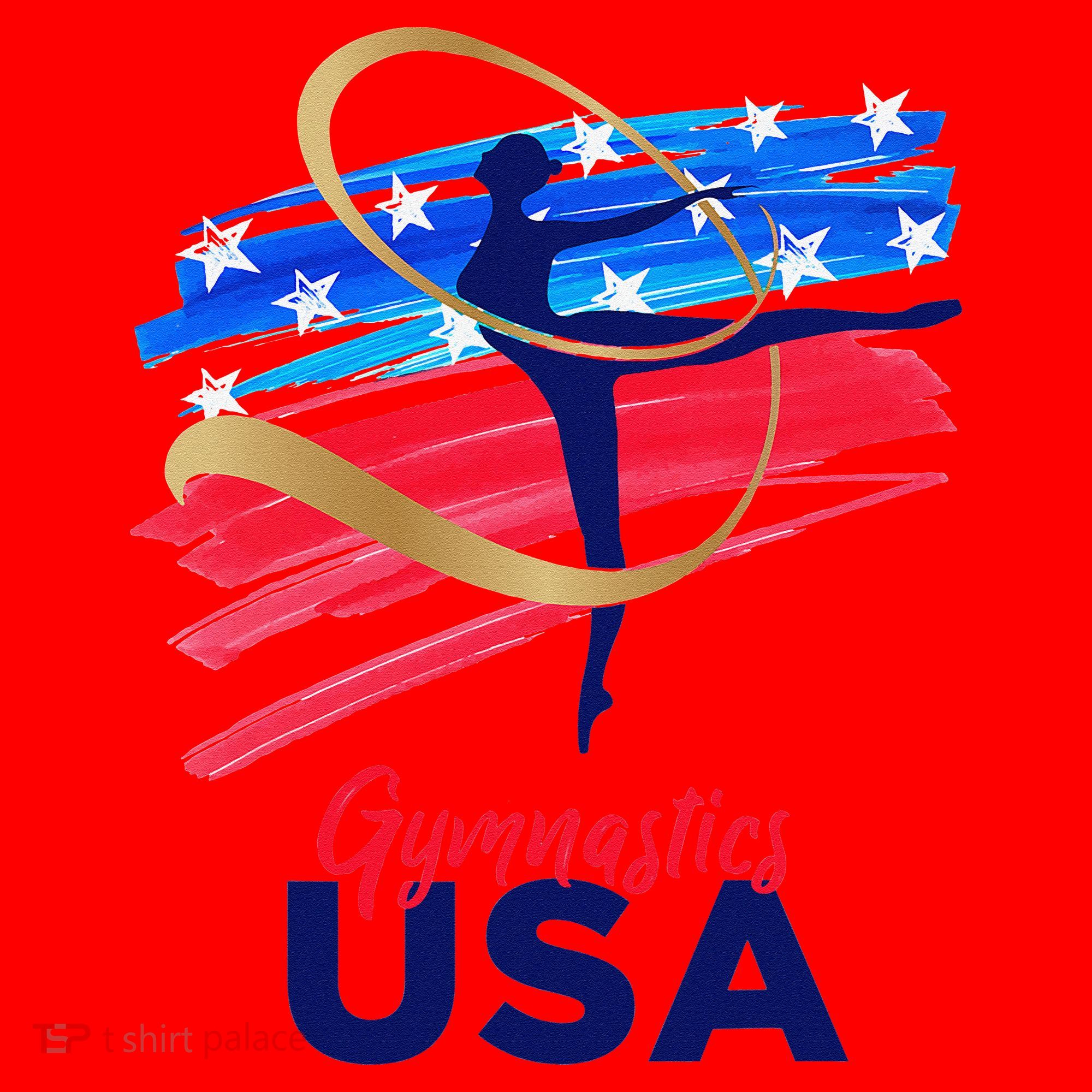 Gymnastics USA Support the Team USA Flag Santa Hat